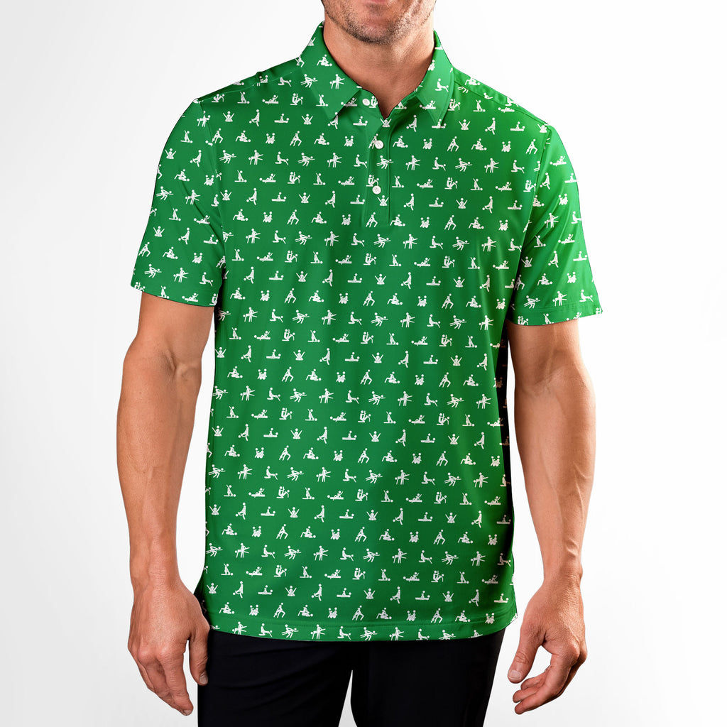Stick Figure S-e-x Ed - Funny Golf Polo Shirt