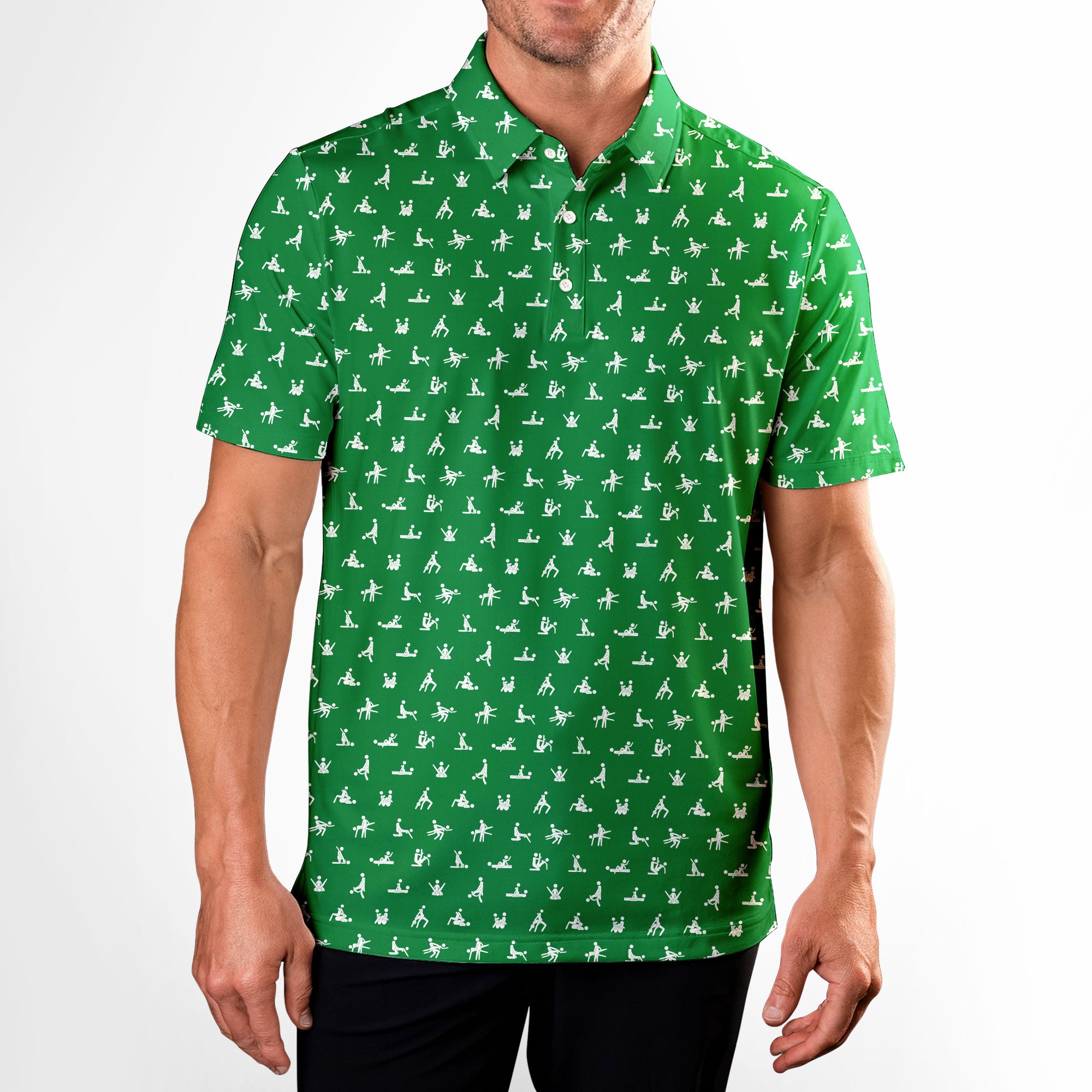 Stick Figure S-e-x Ed - Funny Golf Polo Shirt