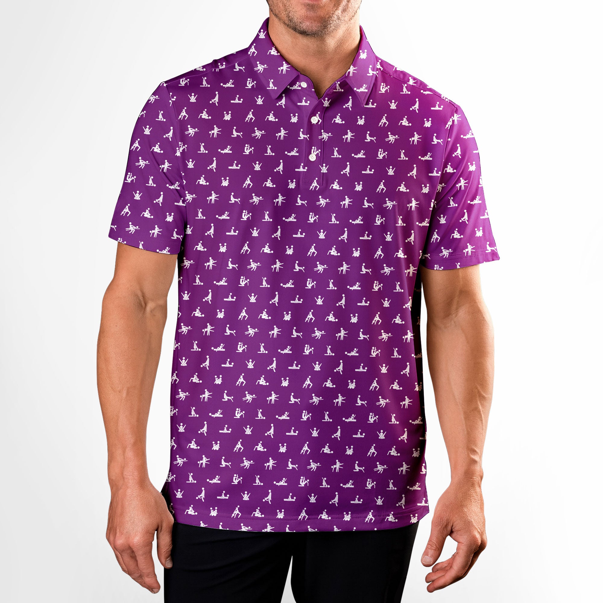Stick Figure S-e-x Ed - Funny Golf Polo Shirt