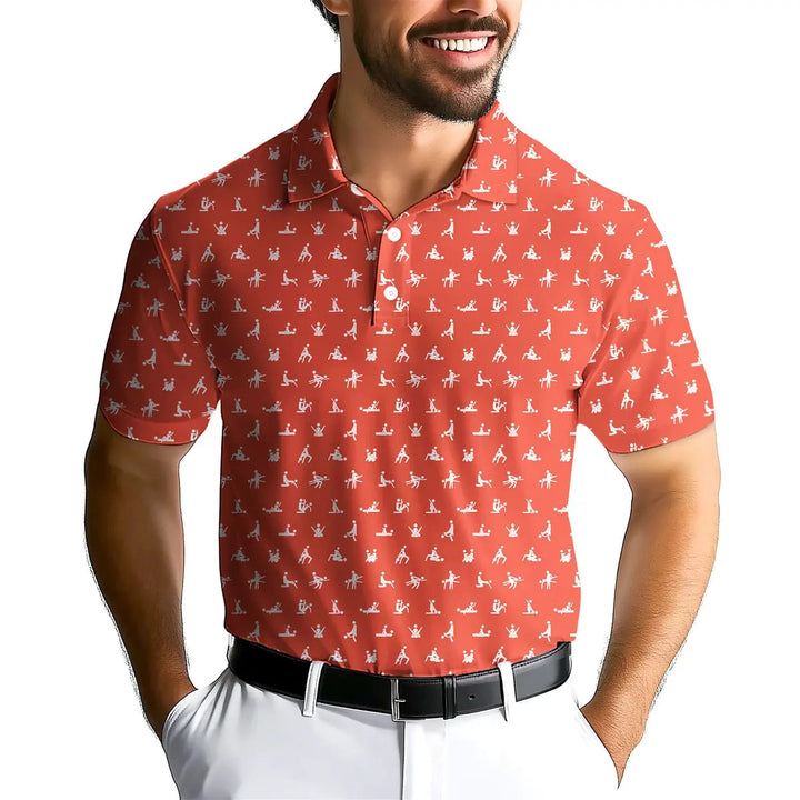 Stick Figure - Funny Golf Polo Shirt Premium