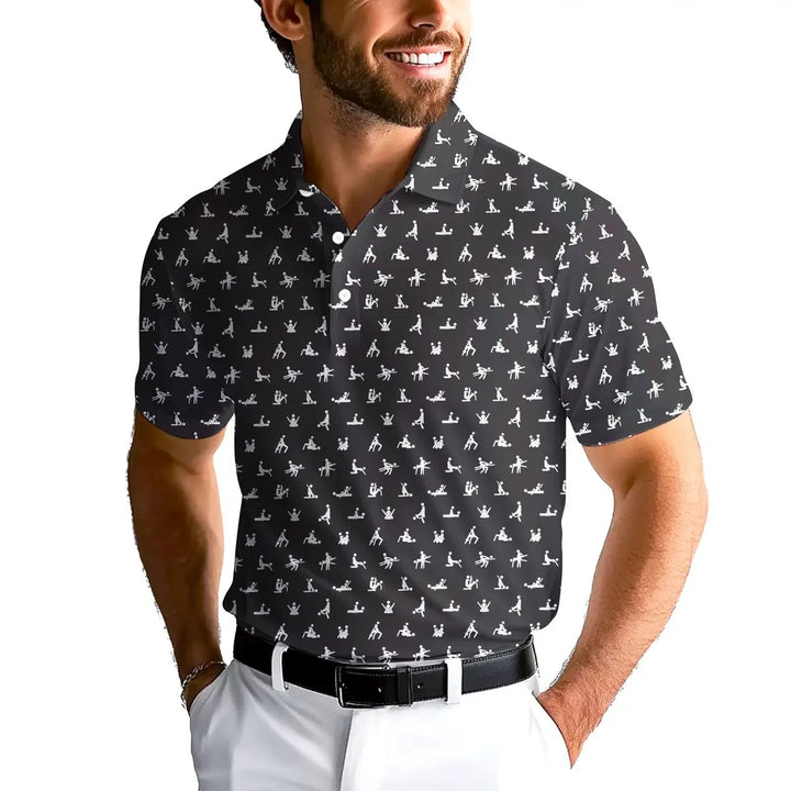 Stick Figure - Funny Golf Polo Shirt Premium