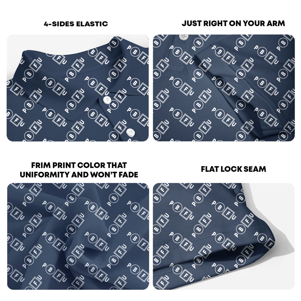 PBFU Post Birdie F*$@ Up - Funny Golf Polo Shirt-Polo Shirt For Men-Gerbera Prints