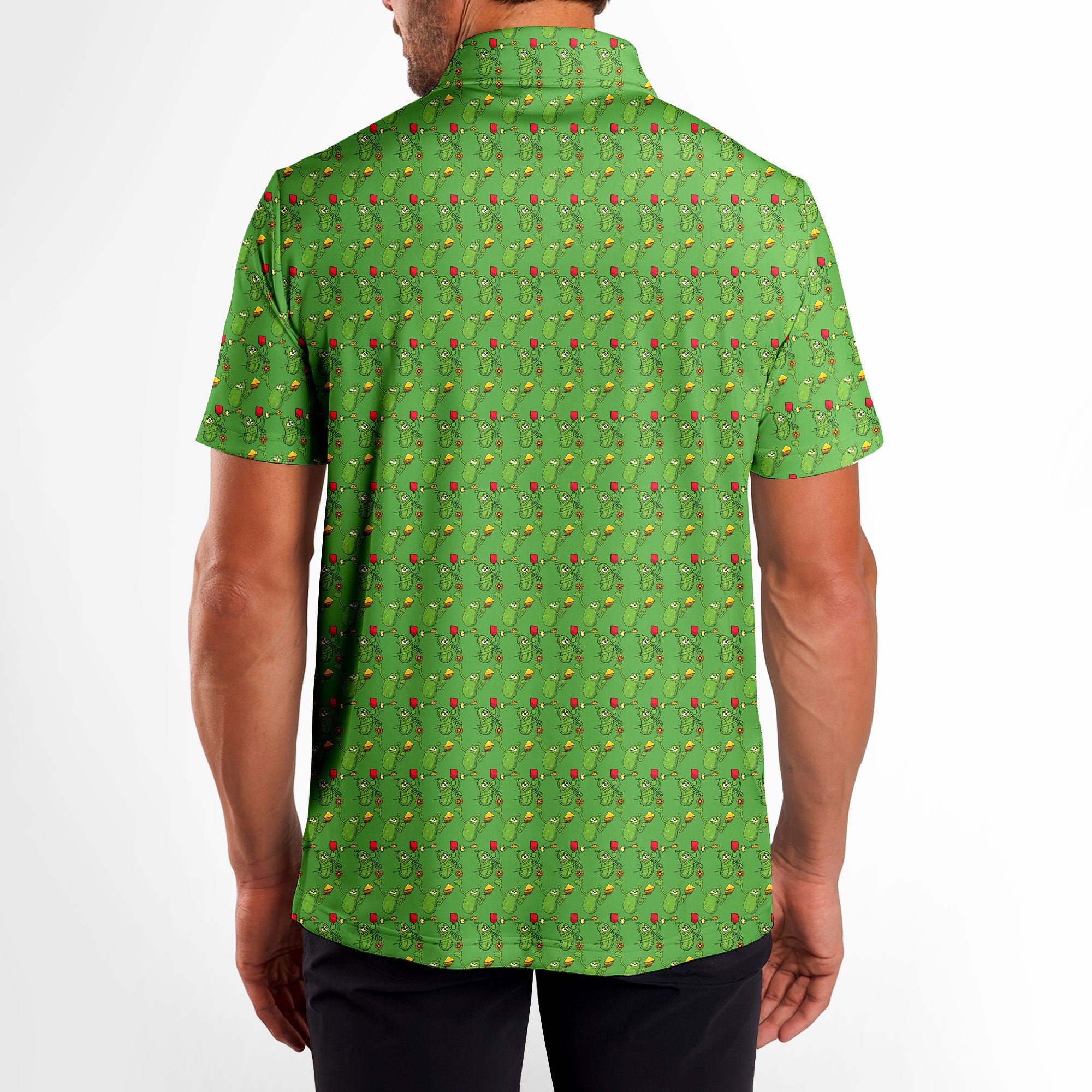 Picklesgreen Pickleball Big Dill - Golf Polo Shirt-Polo Shirt For Men-Gerbera Prints