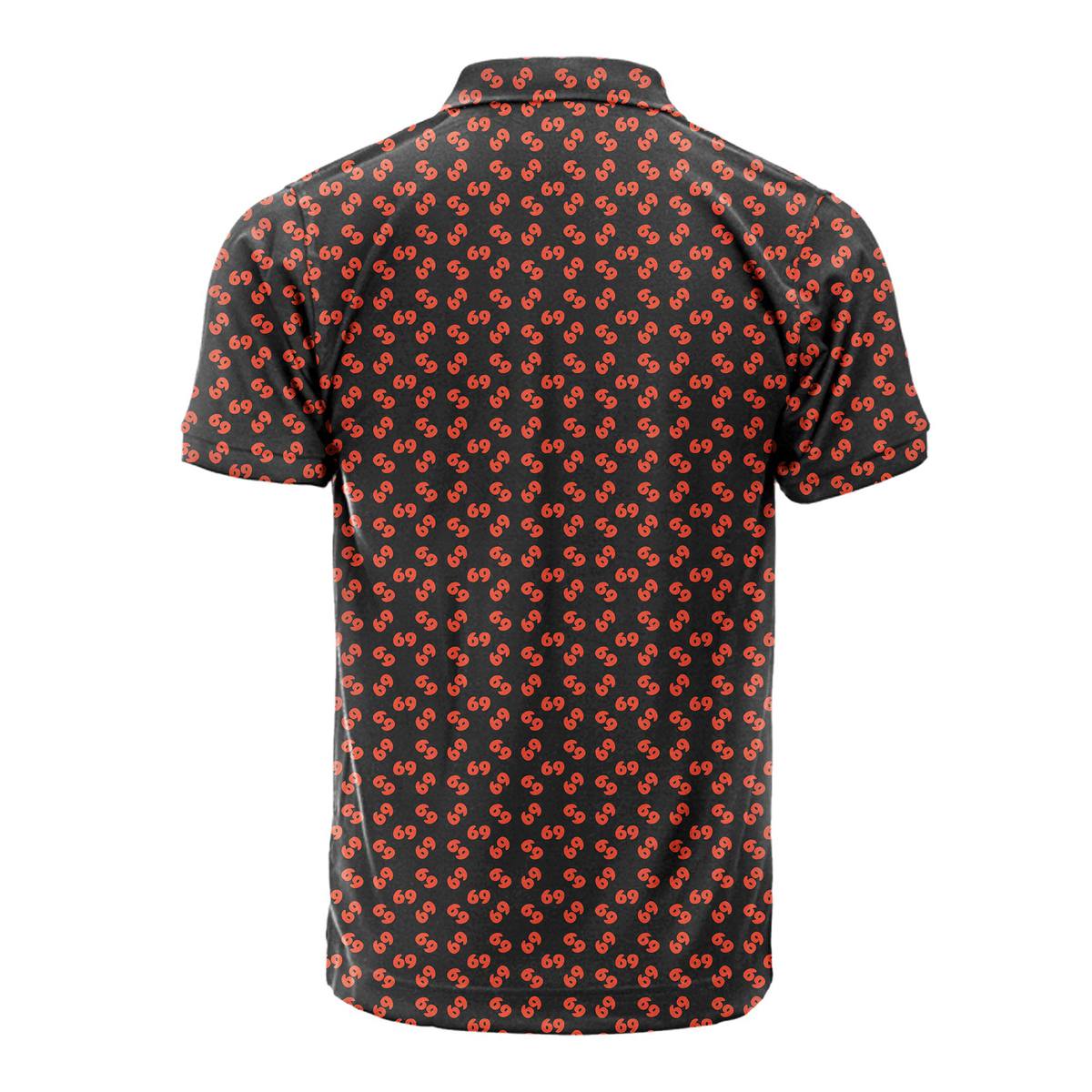 69 Number Black - Funny Golf Polo Shirt-Polo Shirt For Men-Gerbera Prints