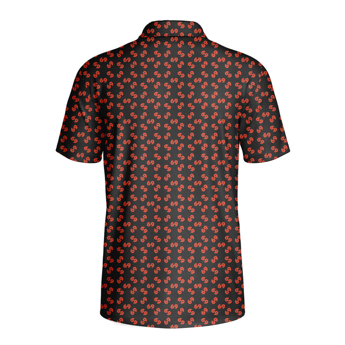 69 Number Black-Polo Shirt For Men-Gerbera Prints
