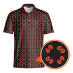 69 Number Black-Polo Shirt For Men-Gerbera Prints