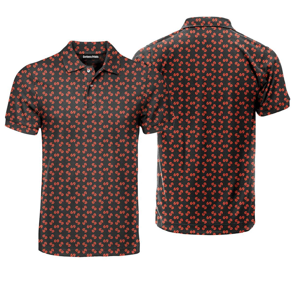 69 Number Black - Funny Golf Polo Shirt-Polo Shirt For Men-Gerbera Prints