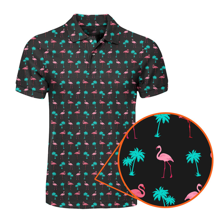 Flamingo - Golf Polo Shirt