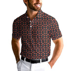 69 Number Black-Polo Shirt For Men-Gerbera Prints