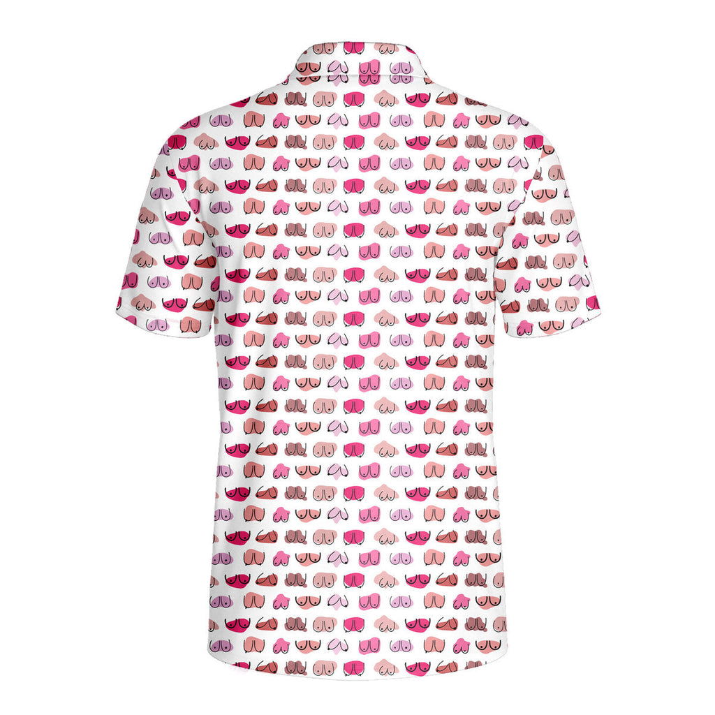 My Eyes Are Up Here But My Bust Look Great Don't They-Polo Shirt For Men-Gerbera Prints