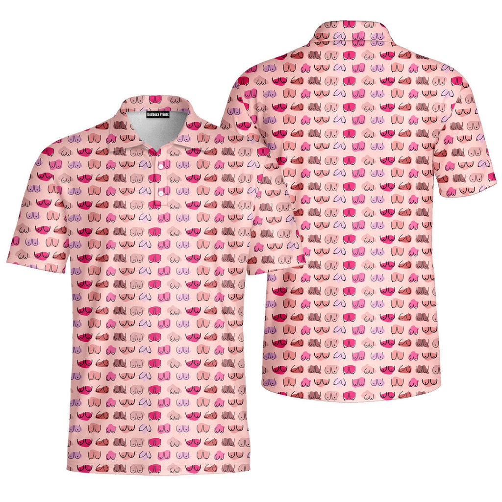 My Eyes Are Up Here But My Bust Look Great Don't They-Polo Shirt For Men-Gerbera Prints