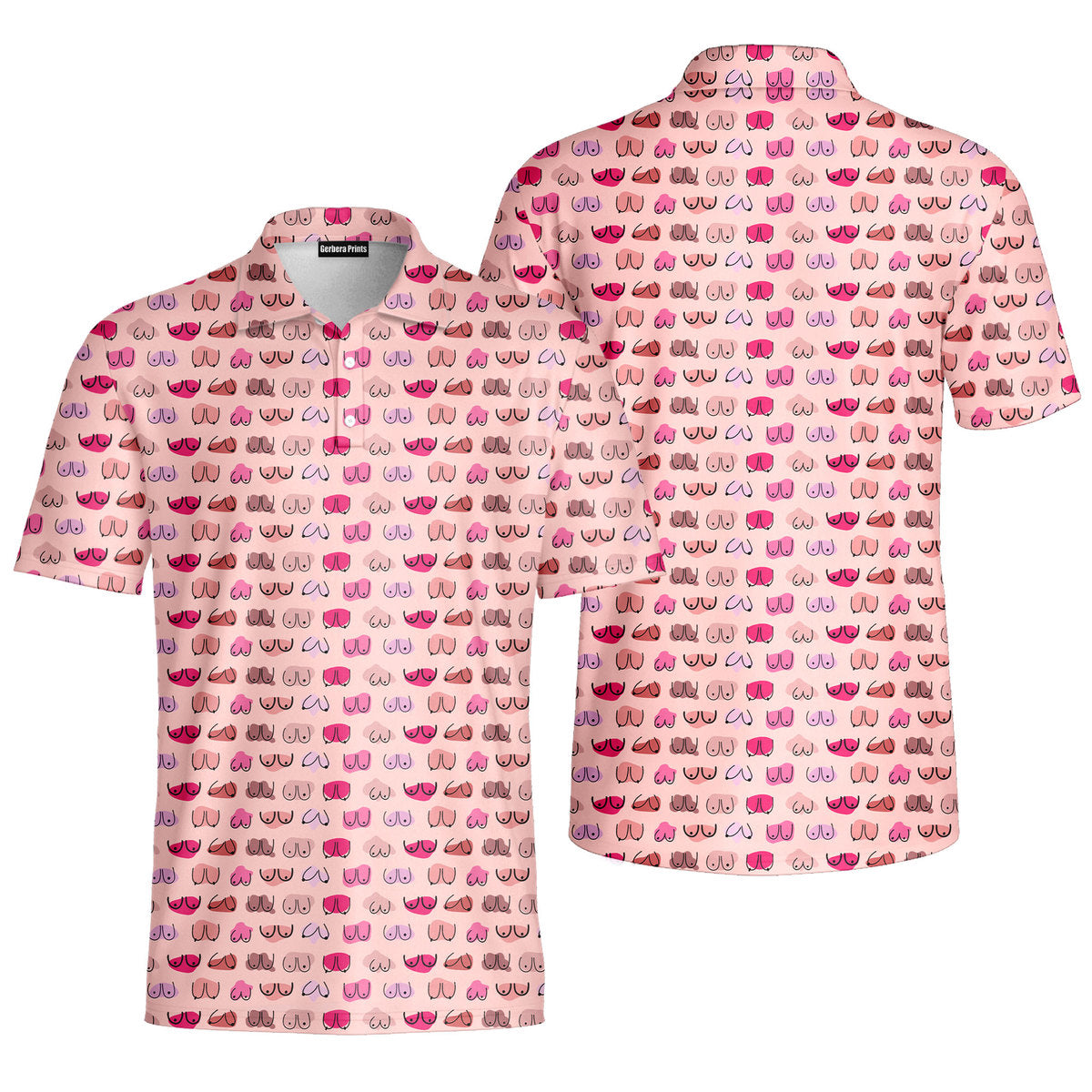 My Eyes Are Up Here But My Bust Look Great Don't They-Polo Shirt For Men-Gerbera Prints