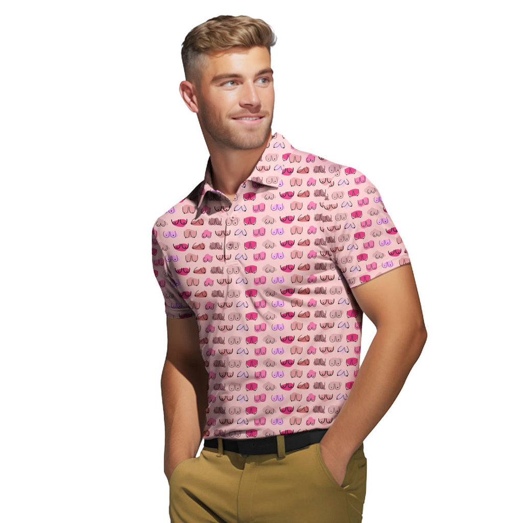 My Breast Look Great Don't They - Funny Golf Polo Shirt-Polo Shirt For Men-Gerbera Prints