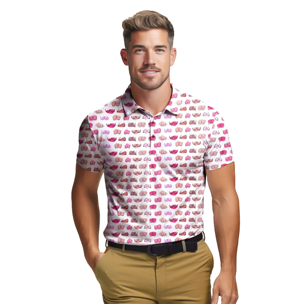 My Breast Look Great Don't They - Funny Golf Polo Shirt-Polo Shirt For Men-Gerbera Prints