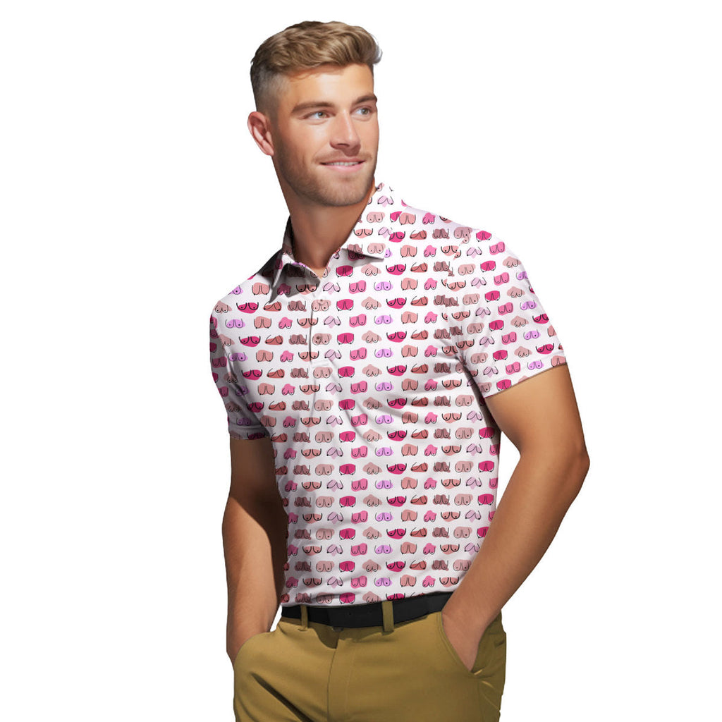My Breast Look Great Don't They - Funny Golf Polo Shirt-Polo Shirt For Men-Gerbera Prints