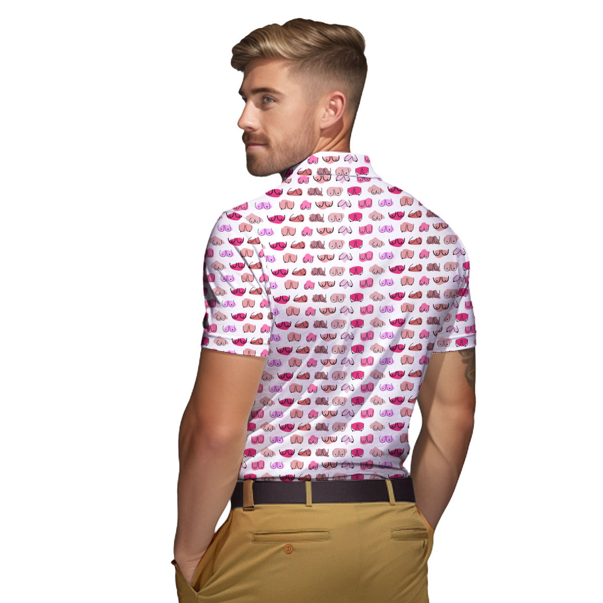 My Breast Look Great Don't They - Funny Golf Polo Shirt-Polo Shirt For Men-Gerbera Prints