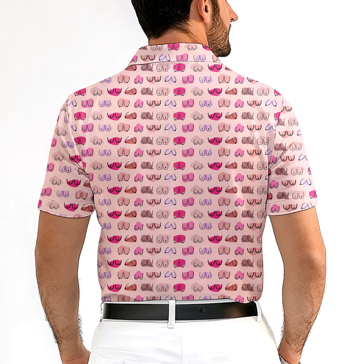 My Eyes Are Up Here But My Bust Look Great Don't They-Polo Shirt For Men-Gerbera Prints