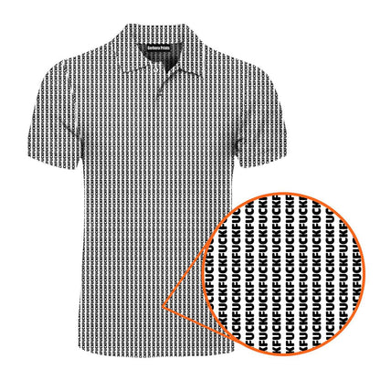 No F*cks Given Striped - Funny Golf Polo