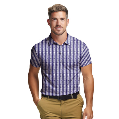 No F*cks Given Striped - Funny Golf Polo Shirt