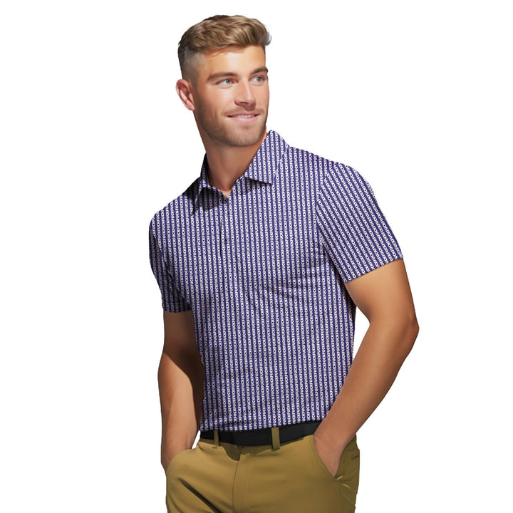 No F*cks Given Striped - Funny Golf Polo Shirt