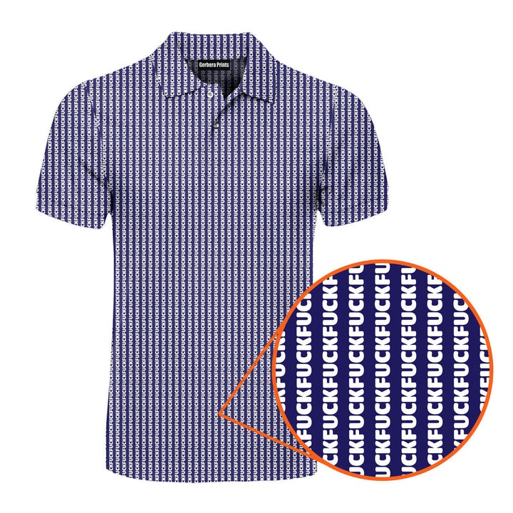 No F*cks Given Striped - Funny Golf Polo Shirt
