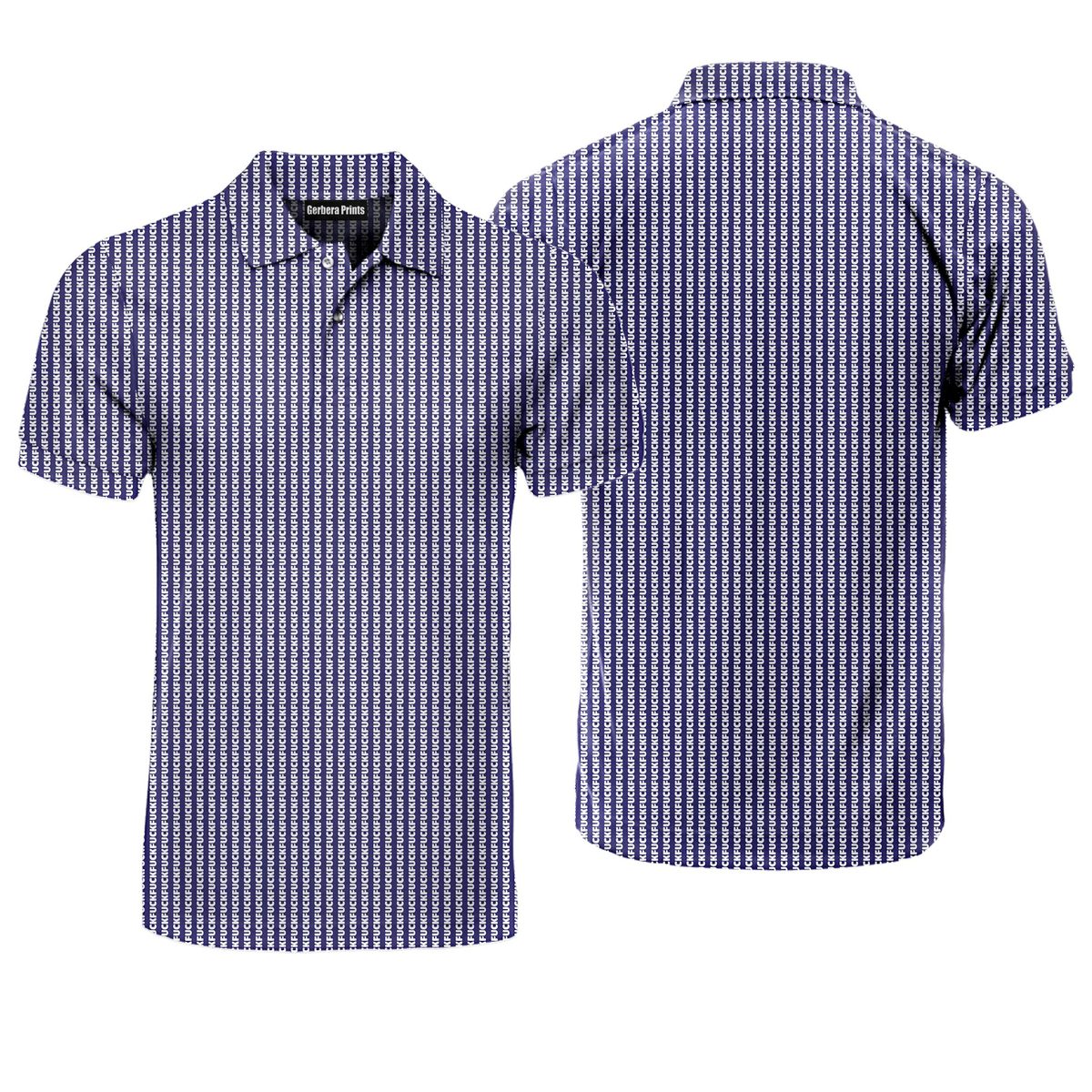 No F*cks Given Striped - Funny Golf Polo Shirt