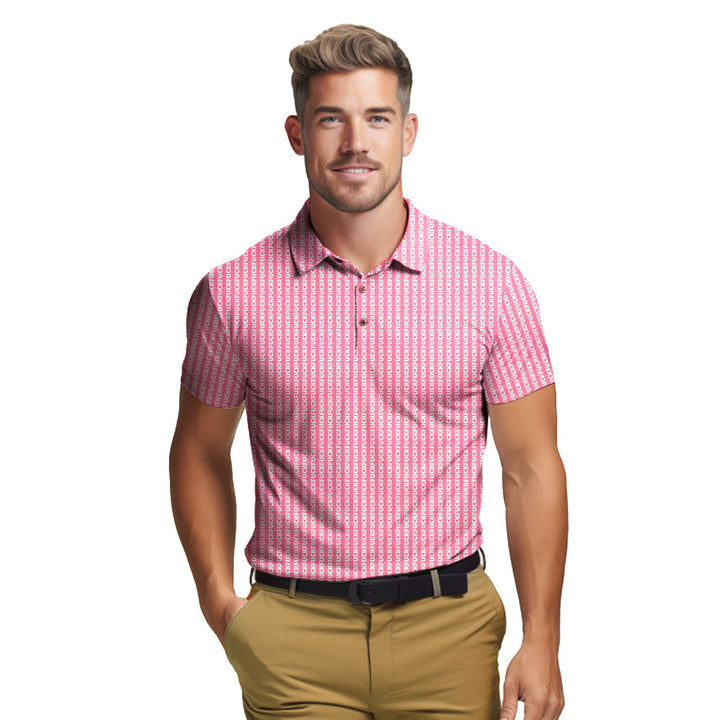 No F*cks Given Striped - Funny Golf Polo