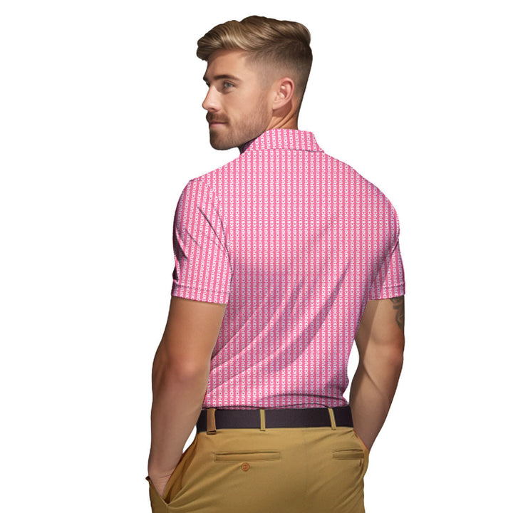 No F*cks Given Striped - Funny Golf Polo