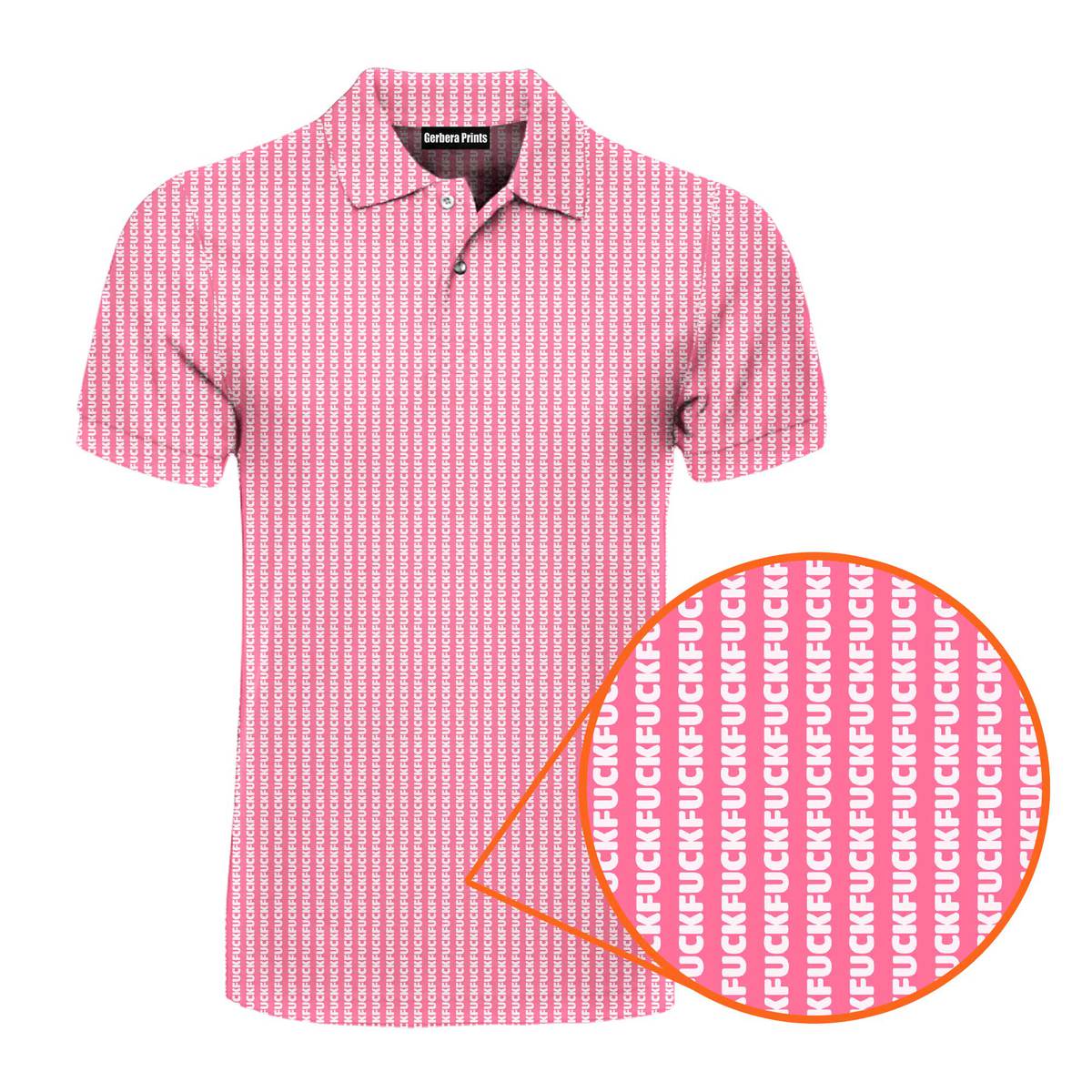 No F*cks Given Striped - Funny Golf Polo