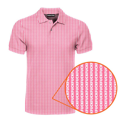 No F*cks Given Striped - Funny Golf Polo