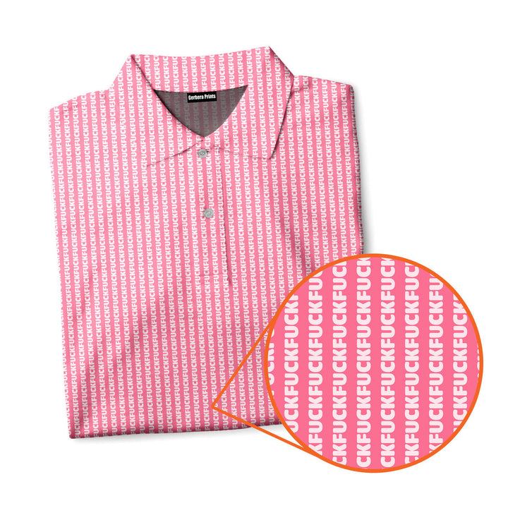 No F*cks Given Striped - Funny Golf Polo