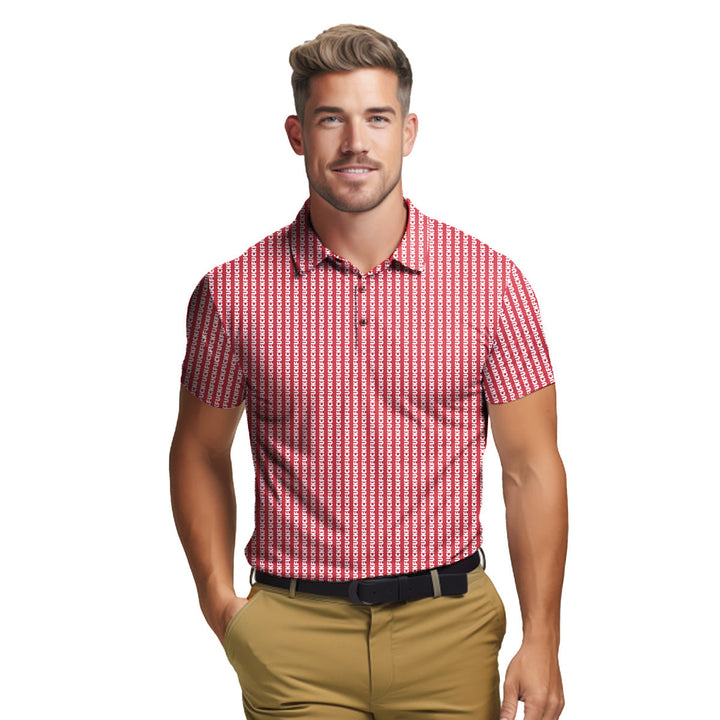No F*cks Given Striped - Funny Golf Polo Shirt