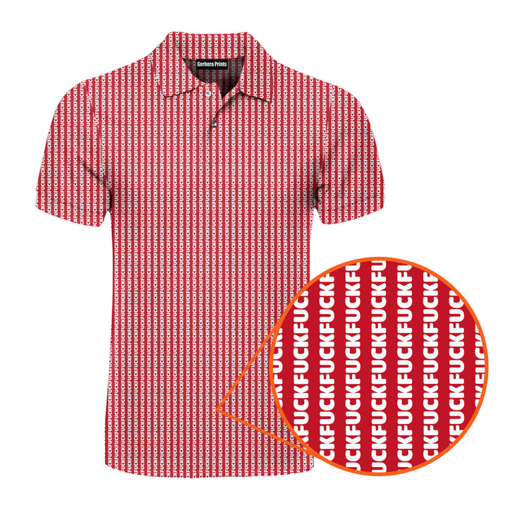 No F*cks Given Striped - Funny Golf Polo Shirt