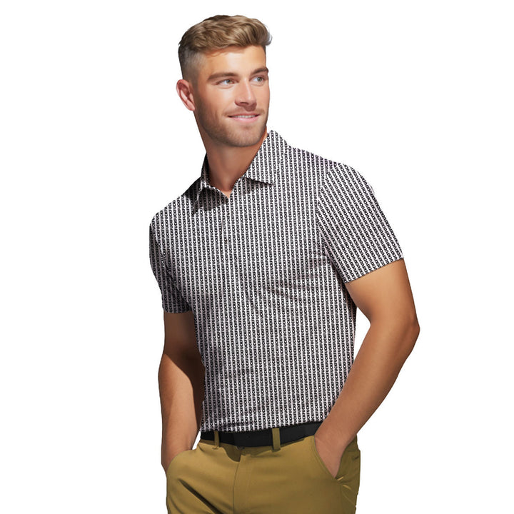 No F*cks Given Striped - Funny Golf Polo