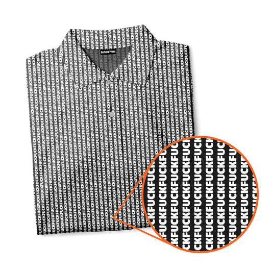 No F*cks Given Striped - Funny Golf Polo