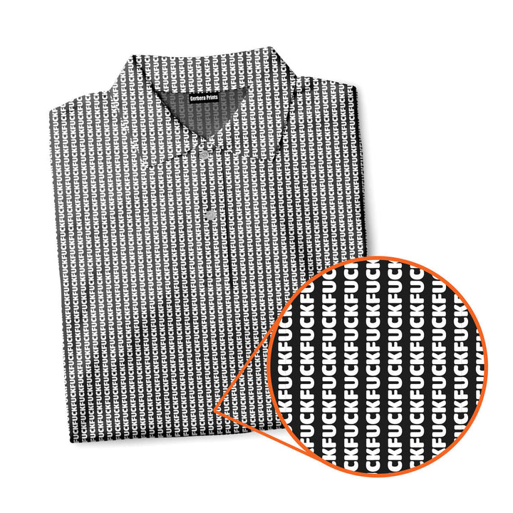 No F*cks Given Striped - Funny Golf Polo