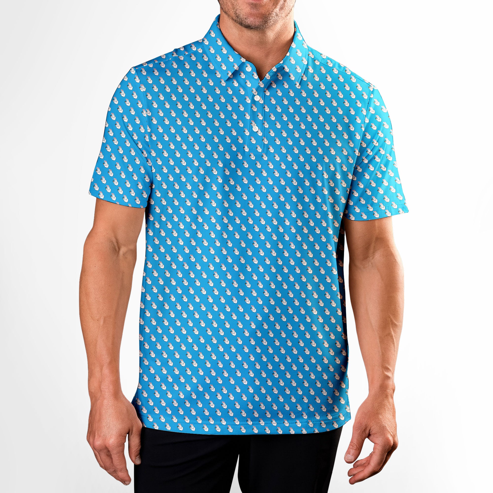 The Shocker - Funny Golf Polo Shirt, 2 in the pink 1 in the stink