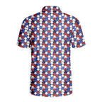 My Eyes Are Up Here Funny American - Funny Golf Polo Shirt Premium 