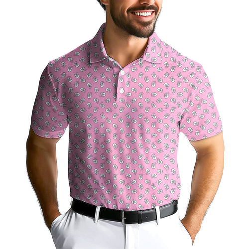 Two in Pink One in Stink-Polo Shirt For Men-Gerbera Prints