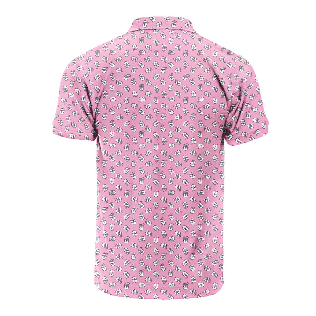 The Shocker Pink - Funny Golf Polo Shirt-Polo Shirt For Men-Gerbera Prints