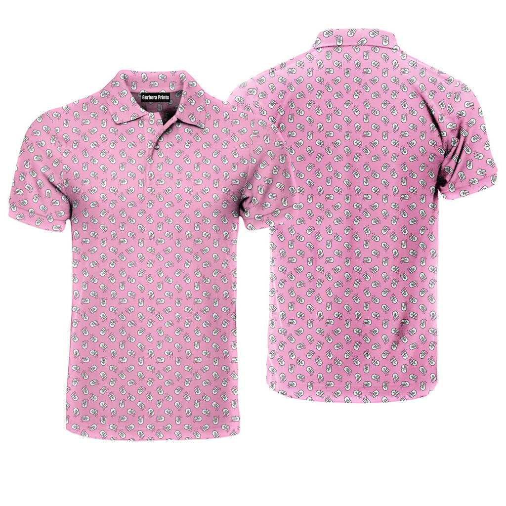 The Shocker Pink - Funny Golf Polo Shirt-Polo Shirt For Men-Gerbera Prints