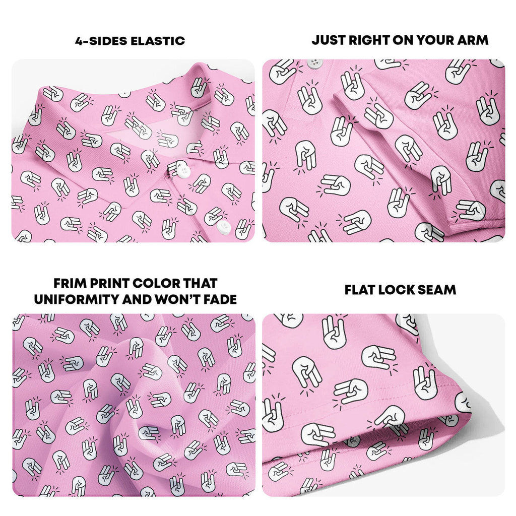 The Shocker Pink - Funny Golf Polo Shirt-Polo Shirt For Men-Gerbera Prints