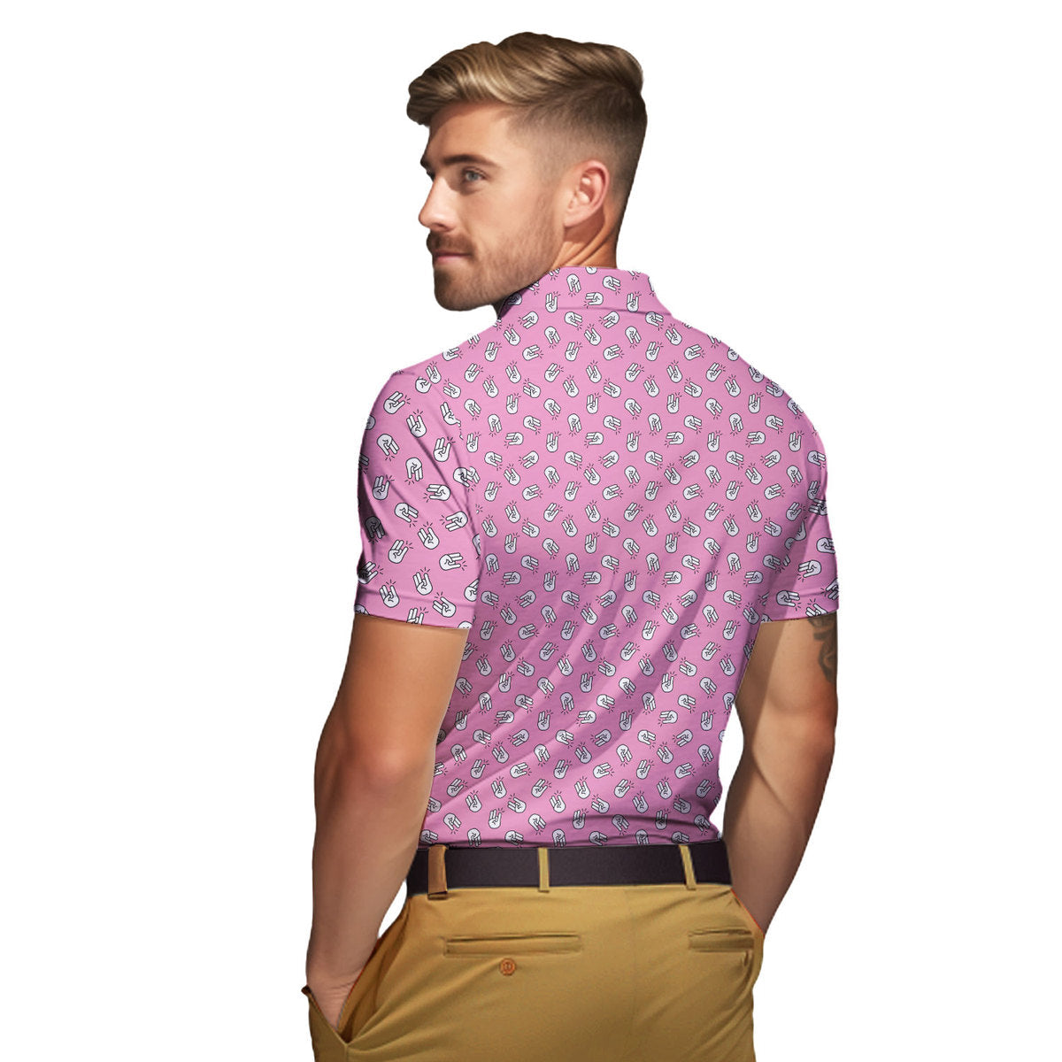 The Shocker Pink - Funny Golf Polo
