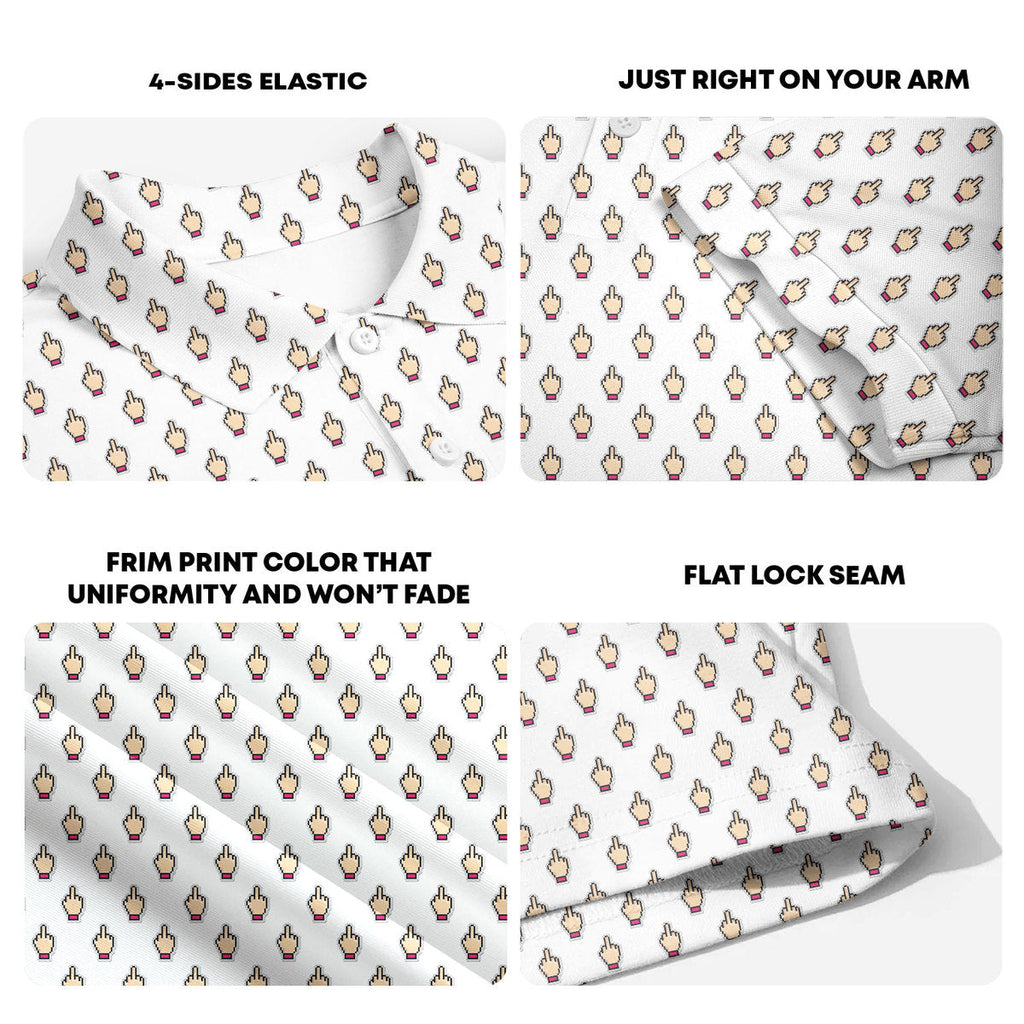 Friendly Hello-Polo Shirt For Men-Gerbera Prints