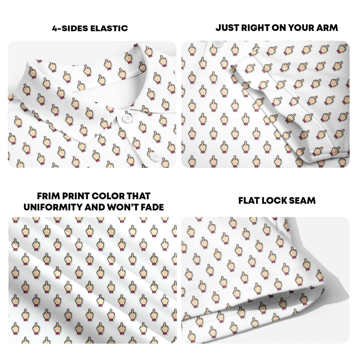 Friendly Hello-Polo Shirt For Men-Gerbera Prints