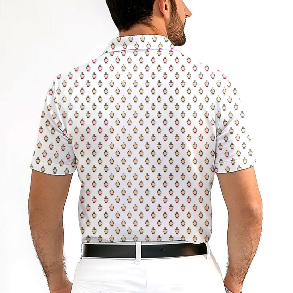 Friendly Hello-Polo Shirt For Men-Gerbera Prints