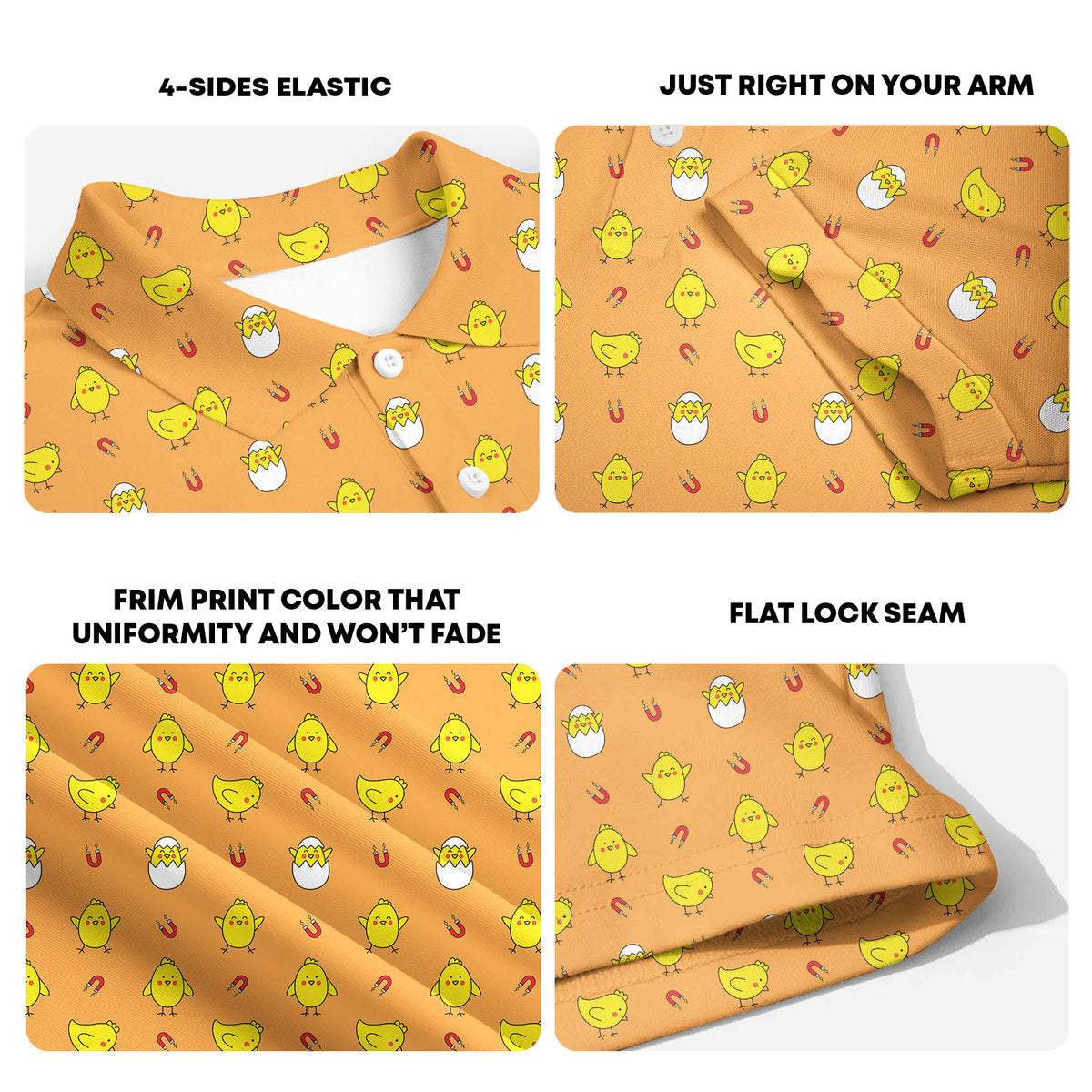 Chick Magnet-Polo Shirt For Men-Gerbera Prints