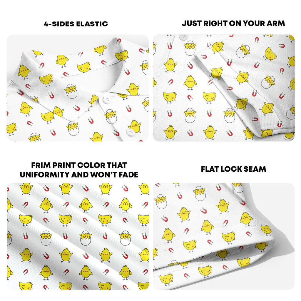 Chick Magnet-Polo Shirt For Men-Gerbera Prints