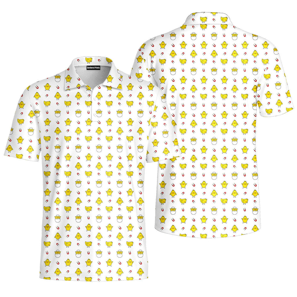 Chick Magnet-Polo Shirt For Men-Gerbera Prints