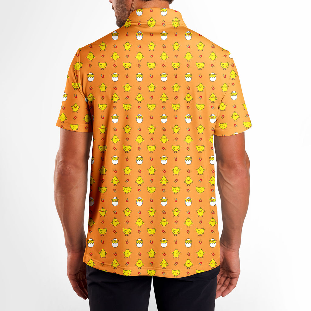 Chick Magnet-Polo Shirt For Men-Gerbera Prints